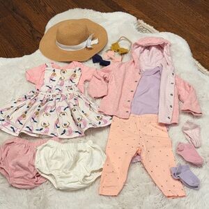 Baby Girls 3-6 month Micro Capsule Bundle: Worthy Threads, Honest Co, Old Navy